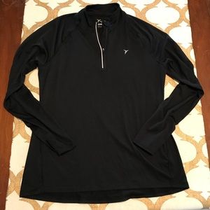 3/4 zip black
